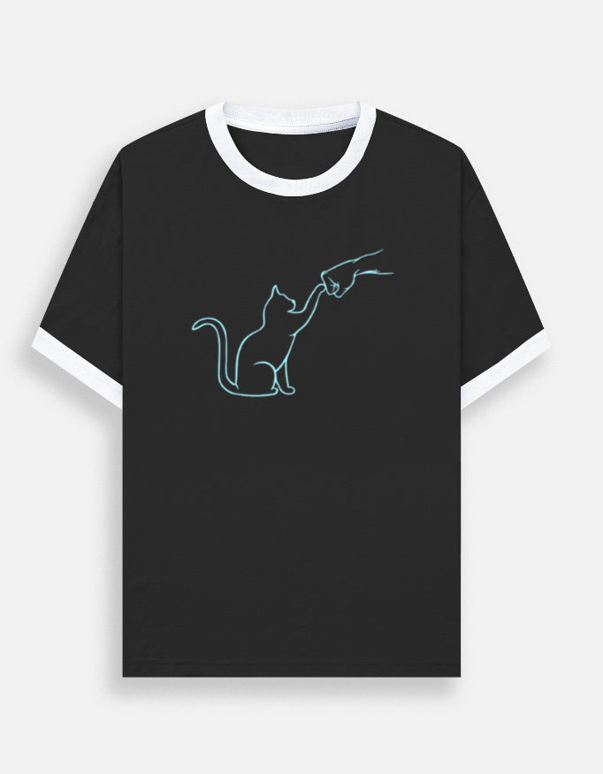 Unisex ringer t-shirt for men and women, front view – Vilavate Trend