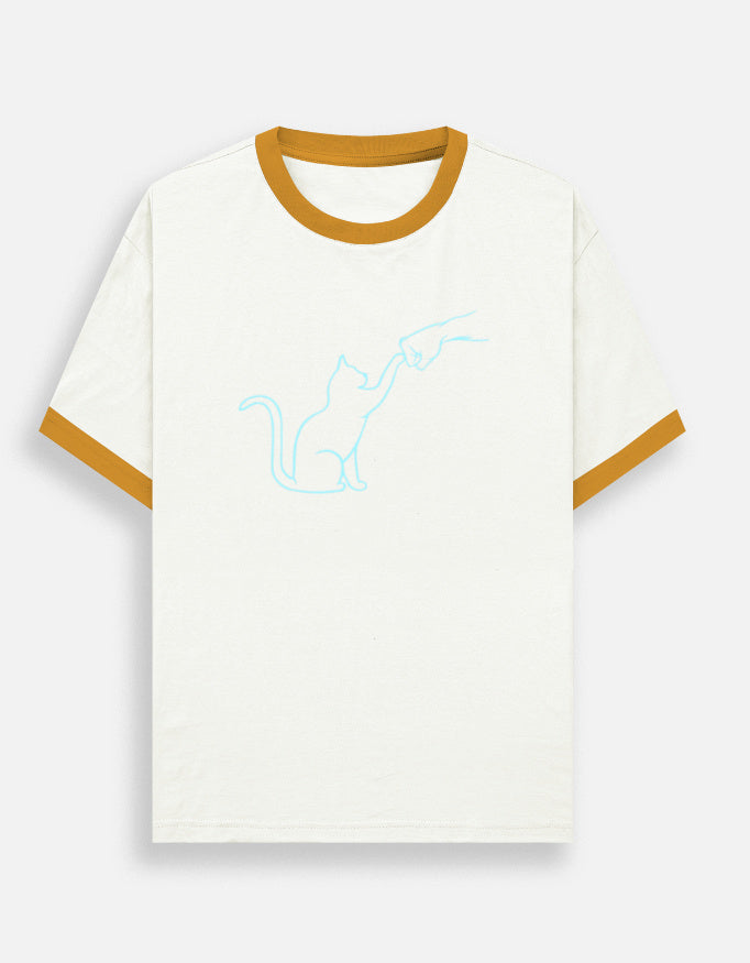 Unisex ringer t-shirt for men and women, front view – Vilavate Trend