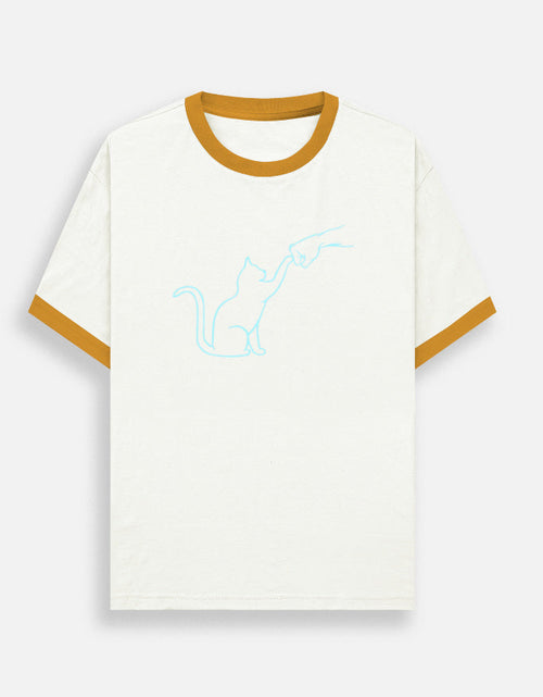 Unisex ringer t-shirt for men and women, front view – Vilavate Trend