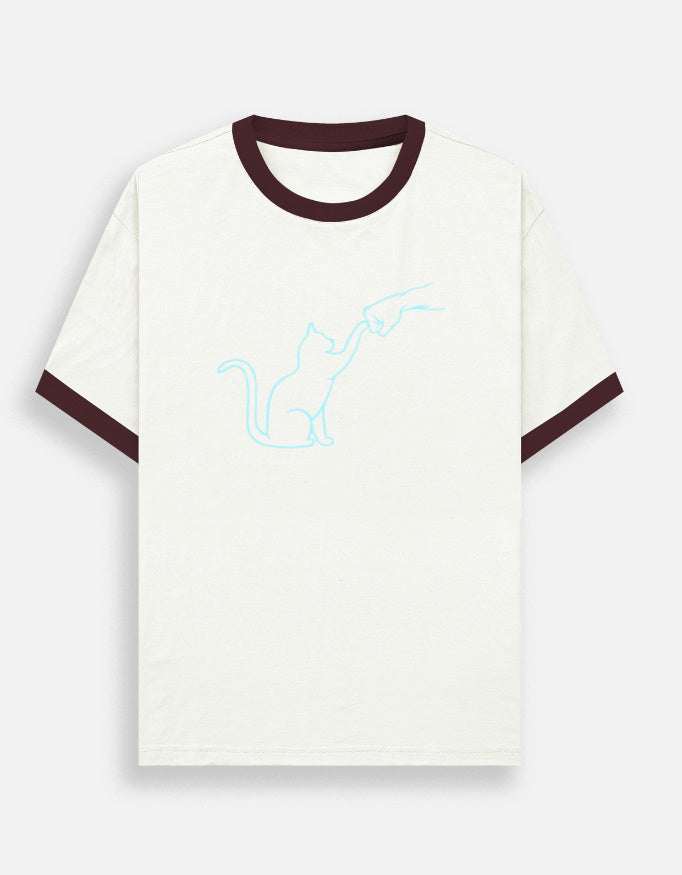 Unisex ringer t-shirt for men and women, front view – Vilavate Trend